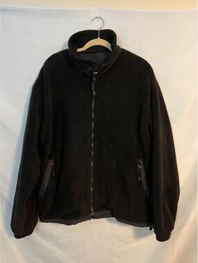 North End All Climate Wear Fleece Full Zip Jacket Black Lined Men's Size XL